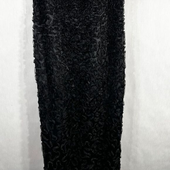 Vintage Chetta B Size 6 Evening Gown Silk‎ Ruffled Full Length Dress Formal 1459 - Picture 6 of 13